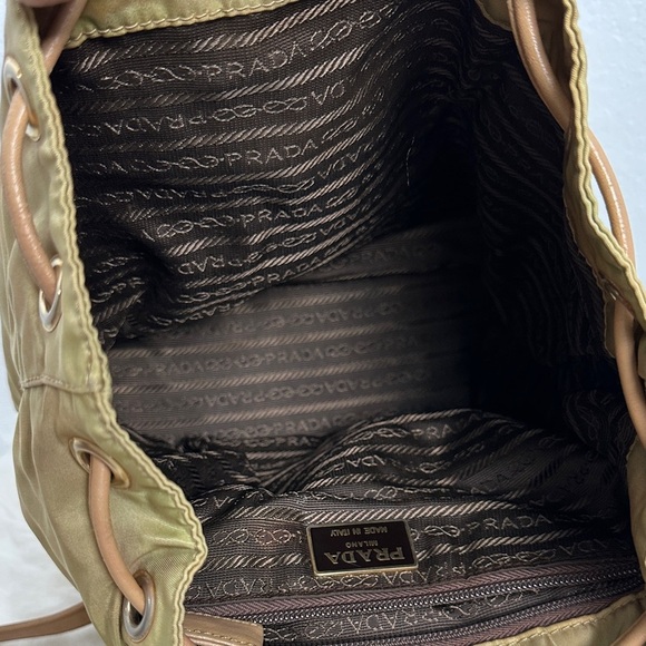💯 Authentic Prada Beige Drawstring Backpack🍀 - Picture 3 of 16
